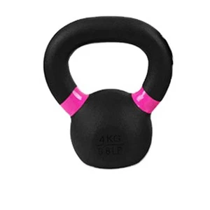 1 x 4Kg Cast Iron Kettlebell Powder Coating Cross Weight Lifting Dumbbell Gym - Picture 1 of 1