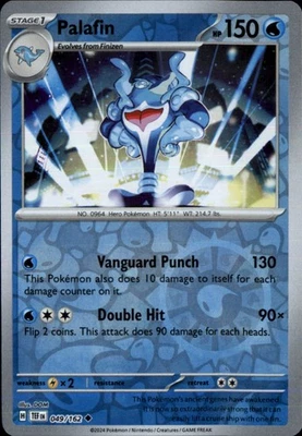 Palafin Reverse Holo Uncommon SV05: Temporal Forces 049/162 NM - Image 1 of 2