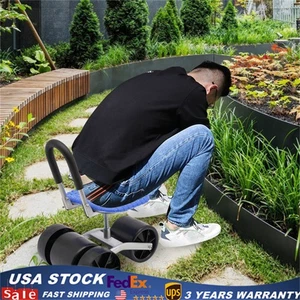 Height Adjustable 360° Rotating Gardening Seats Rolling Wheel Stool Kneeling Pad - Picture 1 of 23