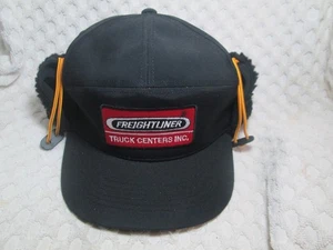 De colección Freightliner Truck Centers Inc Parche Invierno Camionero Gorra Negra Sombrero Se Adapta a la mayoría - Imagen 1 de 3