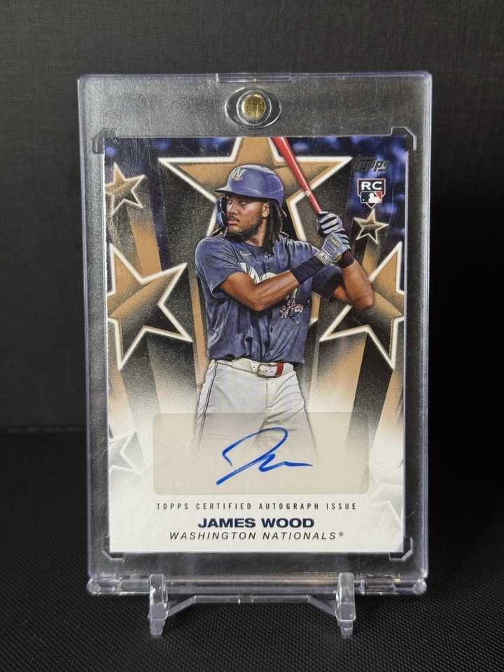 2025 Topps James Wood Baseball Stars Auto Gold #/50 Rookie RC Nationals - Image 1 of 2