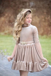 Be Girl Brand Girl's Golden Girl Lila Gold Dress Size 12 NWT Wedding Christmas - Picture 1 of 4