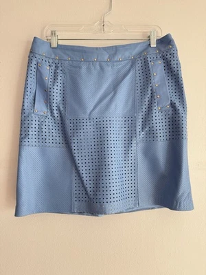 Falda de cuero genuino ETCETERA, talla 10 Foto 1 de 4