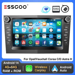 Carplay Android 14 4+64G Autoradio GPS RDS WIFI BT Für Opel Zafira Corsa Astra H - Bild 1 von 14