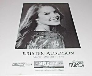 Kristen Alderson Autogramm Nachdruck Foto 9x6 One Life Live 2008 General Hospital - Bild 1 von 1