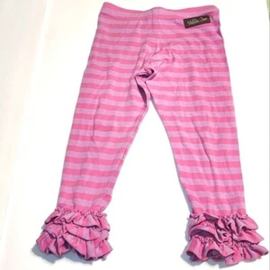 Matilda Jane girl pants ruffles size 4 Purple stripes - Picture 1 of 6