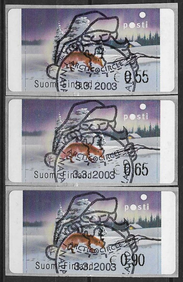 Northern Lights Fox Flamefox Laponia Frama Cajero automático Finlandia Usado FDC Cancelar Set 2003  Foto 1 de 1