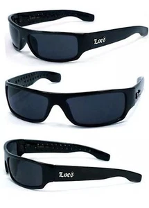 New Locs Hardcore Gangster Sunglasses  Biker Design Thug Black (9003) - Picture 1 of 4