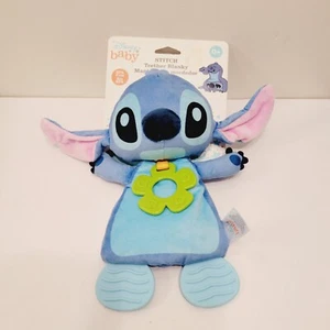 Infant Toddler Disney Baby Stitch Teether Blanky Plush Sensory Crinkle Teether - Picture 1 of 4