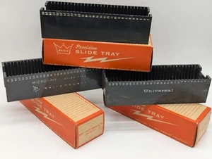 Merit Precision Bell & Howell & Mixed Slide Trays Projector 30 Slides 3-Vtg - Picture 1 of 12