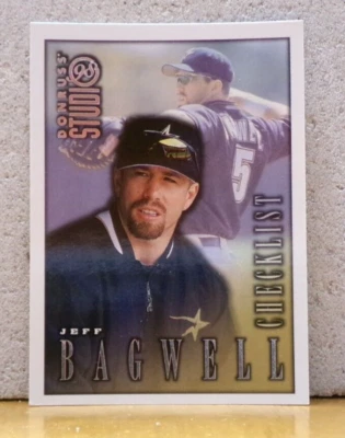 AUCTION - 550 BASEBALL CARD DONRUSS STUDIO '98 JEFF BAGWELL ASTROS CHECKLIST - Image 1 of 2