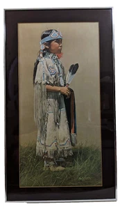 Ray Swanson Cheyenne Princess Art Reproduction Limited Edition Signed 28x16 - Picture 1 of 15
