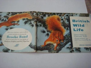 BRITISH WILD LIFE BROOKE BOND ALBUM COVER ONLY PRICE SIXPENCE - Picture 1 of 2