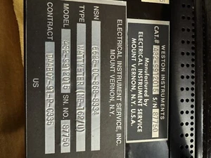 Weston Model 432 Watts Meter DC CAT: 432-9912015 *JIof8 - Picture 1 of 3