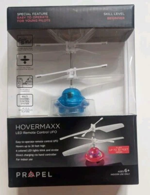 Propel Hovermaxx Blue Remote Control UFO 6 Colored LED Lights Indoor - Image 1 of 4