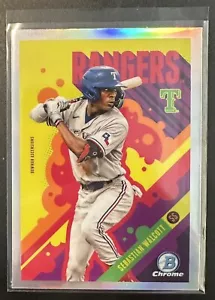 2024 Bowman Chrome Sebastian Walcott Bowman Ascensions SP RC #BA-12 Rangers - Picture 1 of 2