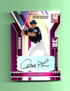 2004 Donruss Elite Extra Ed ROOKIE RC AUTO Card # 274 JUSTIN LEONE /50 SEATTLE - Picture 1 of 2