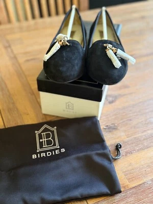 Birdies "Lark" Heritage Collection Black Flats Slippers *BRAND NEW IN BOX* - Image 1 of 3