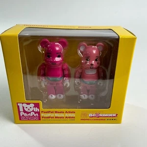 Rare 2007 BE@RBRICK 100% PostPet MOMO KOMOMO Bearbrick - Picture 1 of 4
