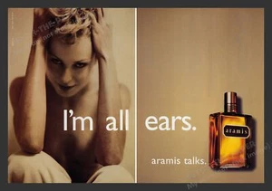 Aramis "I'm All Ears" Cologne 1990s Print Advertisement (2 pages) 1994 - Picture 1 of 1