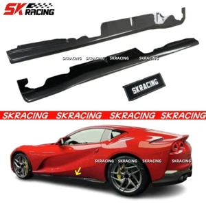 For Ferrari 812 Superfast Dry Carbon Side Skirt Extension Panel Splitters Kit - Picture 1 of 19