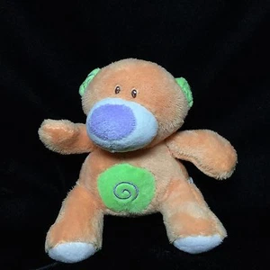 Ganz Mandarine orange Teddybär Plüsch Quietscher Stofftier klein 5 Zoll Stofftier lila - Bild 1 von 4