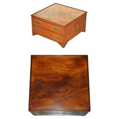 АНТИКВАРНЫЕ ВИКТОРИАНСКИЕ ЯЩИКИ ЖУРНАЛЬНОГО СТОЛА 1880 Г. ИЗ КРАСНОГО ДЕРЕВА ДЛЯ ВОЕННОЙ КАМПАНИИ - Изображение 1 из 4