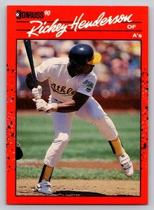1990 Donruss #304 Rickey Henderson Oakland A's Baseball