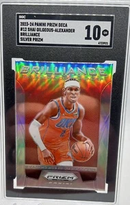 2023-24 Panini Prizm Deca Shai Gilgeous-Alexander Brilliance Plata SGC 10 Gemas - Imagen 1 de 2