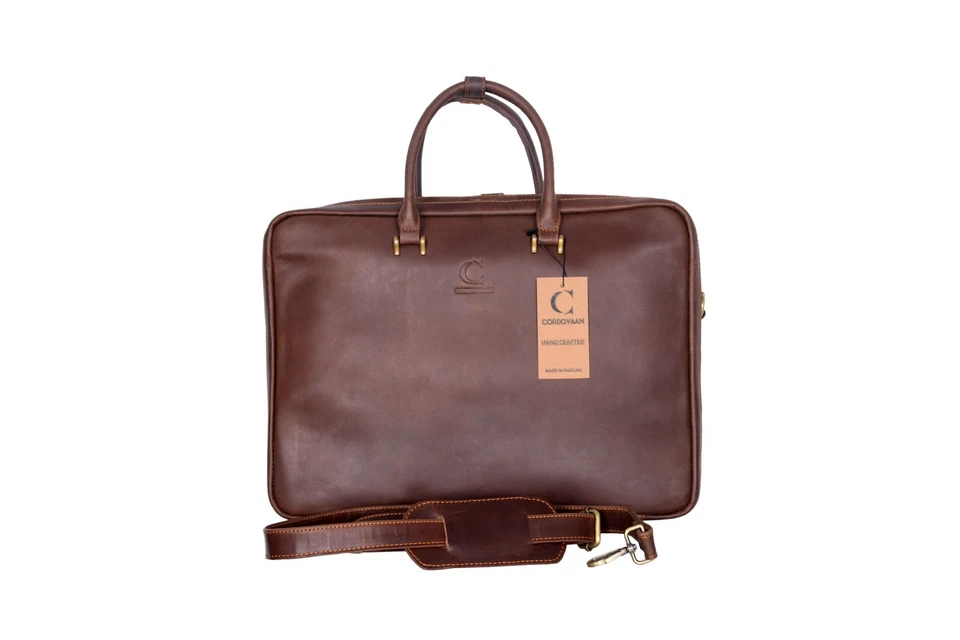 Bolso de cuero personalizado para computadora portátil de 16"", cartera de cuero de negocios Foto 1 de 4