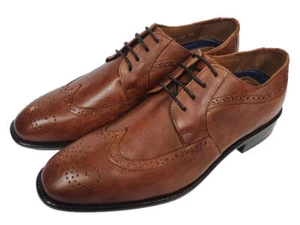 Manz Herren Business Leder Schuhe 141023 Budapester Derby whisky Wechselfußbett - Bild 1 von 6