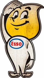 ESSO BOY TEARDROP SHAPED HEAD 16" HEAVY DUTY USA MADE METAL GAS ADVERTISING SIGN - Picture 1 of 1
