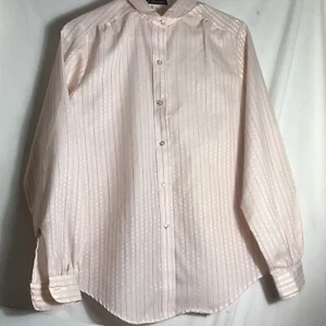 Lady Van Heusen Pink Striped Long Sleeve No-Iron Button Down Shirt Size 14 - Picture 1 of 6