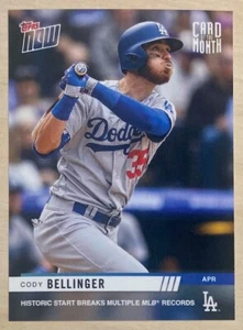 CODY BELLINGER - 2019 Topps Now CARD OF THE MONTH #M-APR - LOS ANGELES DODGERS - Picture 1 of 2