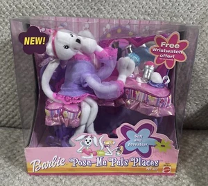 Barbie Pose-Me Pets Places Pet Set B0219 2002 Mattel - Soft & Poseable New - Picture 1 of 10