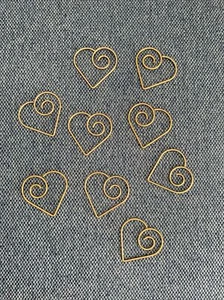 Büroklammern Herz gold Herzform Paperclips Räder Design Clips Bürozubehör Metall - Bild 1 von 2