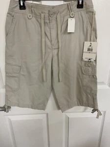 Caribbean Joe Bermuda Cargo Shorts Woman 6 100% Cotton MSRP $40.00 - Picture 1 of 13