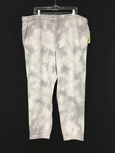 All In Motion Womens 2XL Cream Gray Marble Dye Fleece Slash Pocket Jogger Pants - Picture 1 of 7