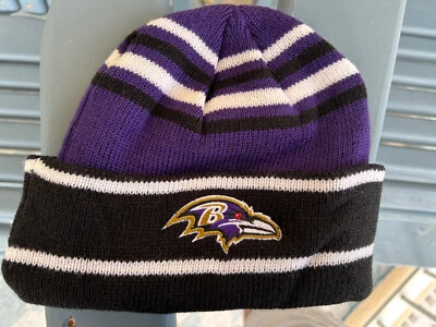 WEAR BY ERIN ANDREWS Baltimore Ravens NFL Beanie Black & Purple Brand New Unisex