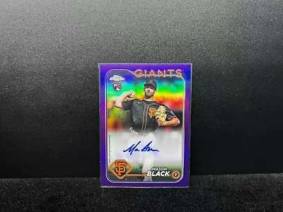 2024 Topps Chrome Update Series - Autographs Purple Refractor #AC-MB Mason Black - Image 1 of 2