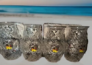 Malibu Rum Pineapple Acrylic Cups (set Of 4) New - Picture 1 of 5