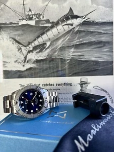 Reloj de buceo para hombre Marlinwatch 45 mm MK7 correa de acero inoxidable BGW9 - Imagen 1 de 11