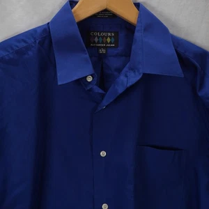 ALEXANDER JULIAN COLOURS LONG SLEEVE SHIRT ROYAL BLUE LIGHTWEIGHT MENS SIZE L - Picture 1 of 5