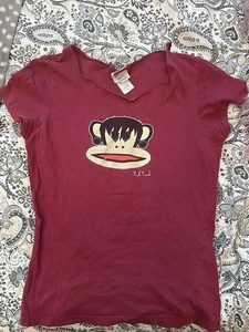 Paul Frank Emo Julius Red Ladies Tshirt M Neck Customised Please Read - Picture 1 of 4