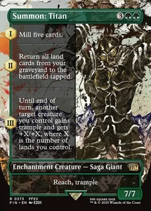 1x Summon: Titan - Foil - Borderless Light Play MTG Magic - Kid Icarus - - Picture 1 of 1
