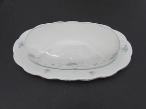Johann Haviland 2Pc Covered Butter Dish - Blue Garland, Bavaria, Germany (Mint) - Picture 1 of 1