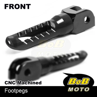 BOB CNC Front Rider Foot Pegs BLACK For Triumph Speed Triple 1050 / R 15 16 17 - Image 1 of 4