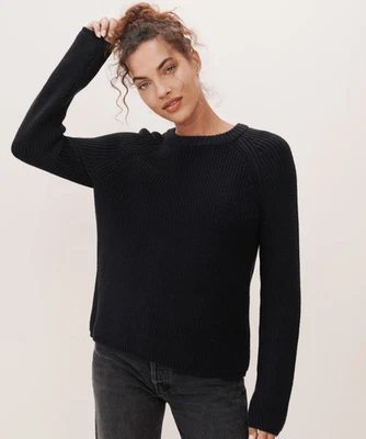 Suéter Pullover Jenni Kayne Tejido Algodón Negro Pescador Para Mujer Talla XXL Foto 1 de 4