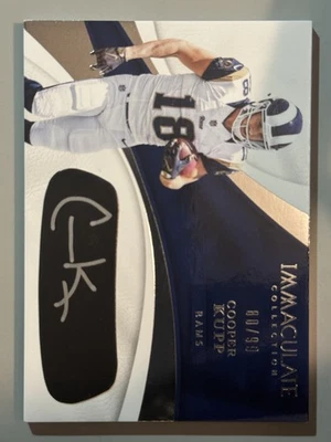 Cooper Kupp Rookie Auto 2017 Panini Immaculate Collection Eye Black /99 RC SP - Image 1 of 2