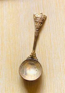 Edward VII Farthing spoon 1902 - Picture 1 of 6
